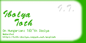 ibolya toth business card